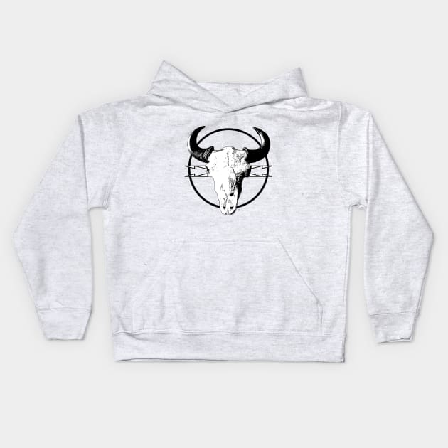 Buffalo Tracks Kids Hoodie by MartinezArtDesign